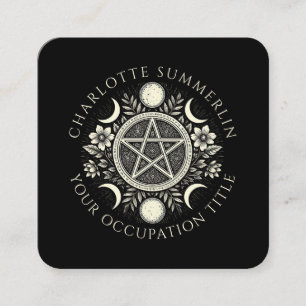 Celestial Black Square Business Card