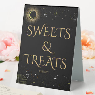 Celestial Black Sweets & Treatsy Sign Wedding