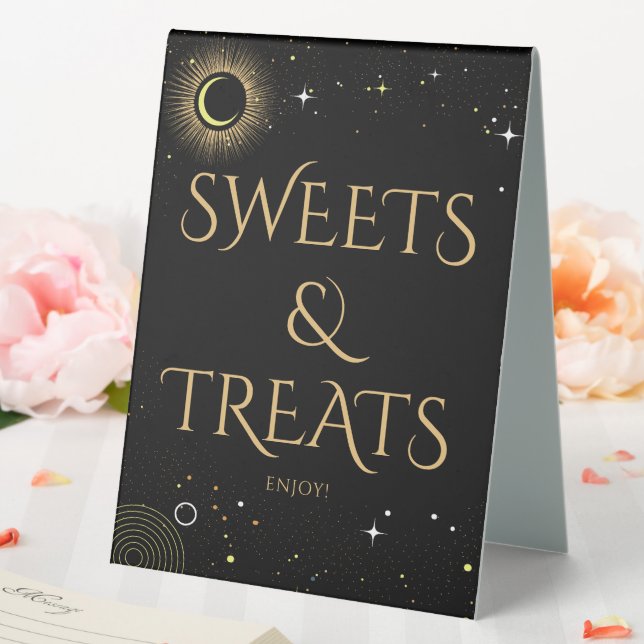 Celestial Black Sweets & Treatsy Sign Wedding (In SItu (Wedding))