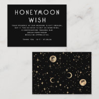 Celestial Black Wedding Honeymoon Wish