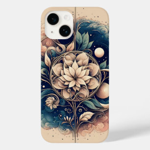 "Celestial Bloom – Mystic Floral Moon Art" Case-Mate iPhone 14 Case
