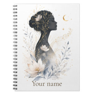Celestial Bloom Personalised Floral Notebook