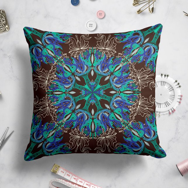 Celestial Bloom Pillow in Chocolate (Creator Uploaded)