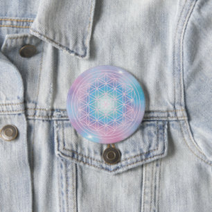 Celestial Bloom – Sacred Geometry 7.5 Cm Round Badge