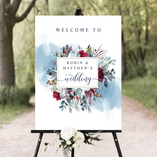 Celestial Blooms, Floral Wedding Welcome Sign (Creator Uploaded)