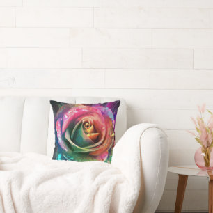 Celestial Blossom: Alien Rose Cushion