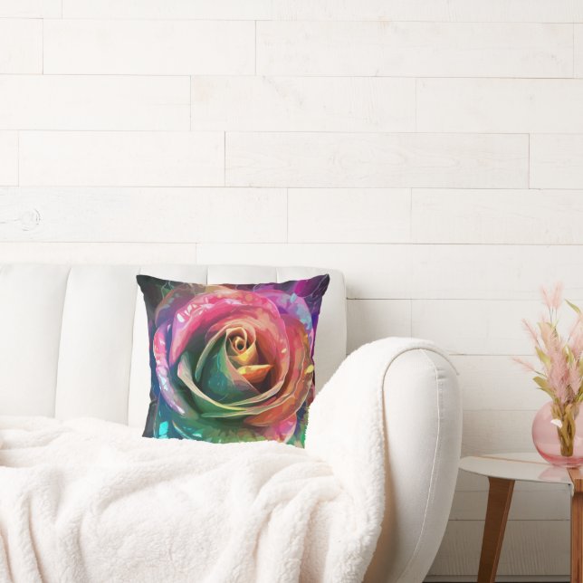 Celestial Blossom: Alien Rose Cushion (Couch)