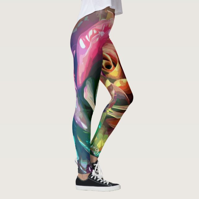 Celestial Blossom: Alien Rose Leggings (Right)