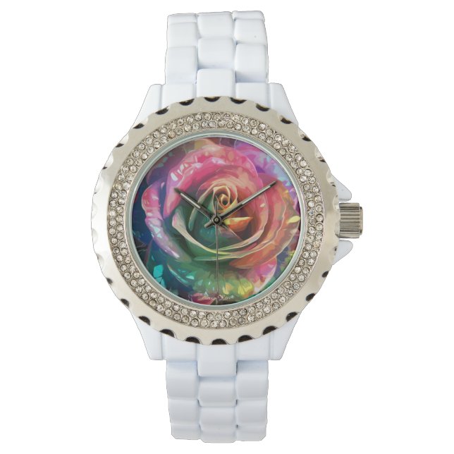 Celestial Blossom: Alien Rose Watch (Front)