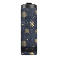 Celestial Blue and Gold Monogram Name