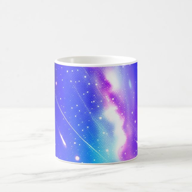 Celestial Blue and Pink Galaxy Coffee Mug (Center)