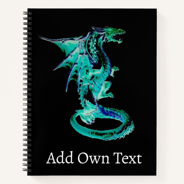 Celestial Blue Dragon Fantasy Artwork Mythical  Notebook (Front)