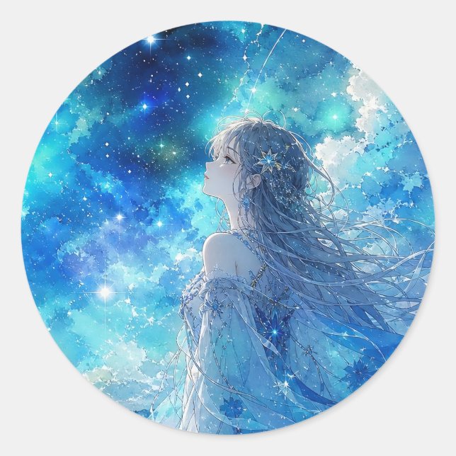 Celestial Blue Dream Sticker (Front)