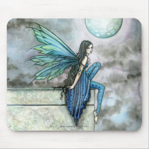 Celestial Blue Fairy Art Mousepad