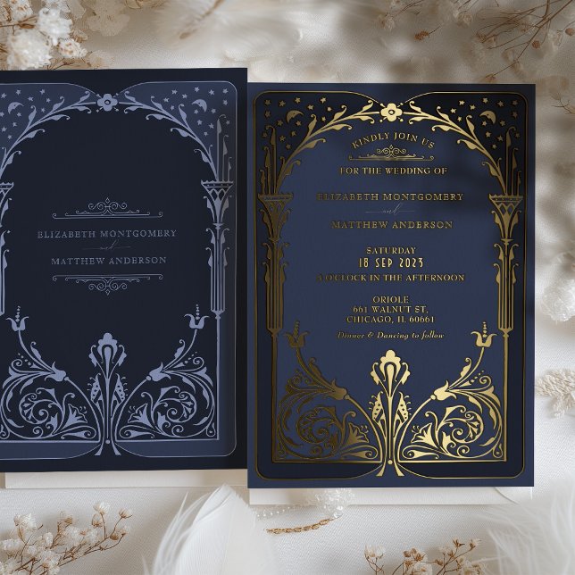 Celestial Blue Gold Storybook Victorian Wedding (Creator Uploaded)