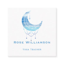 Celestial Blue Moon Watercolor