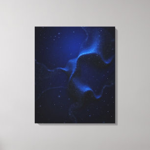 Celestial Blue Nebula Star Map Canvas Print