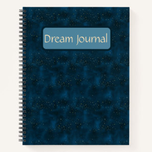 Celestial Blue & White Starry Night Dream Journal