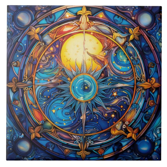 Celestial Bodies Ceramic Tile (Front)