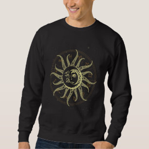 Celestial Body Sun Moon Zodiac Signs Boho Astrolog Sweatshirt