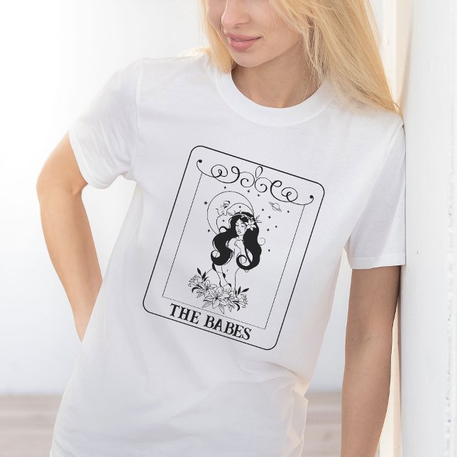 Celestial Boho Bachelorette Bride Babe Tarot Card T-Shirt (Creator Uploaded)