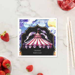 Celestial Boho Circus Birthday Napkin