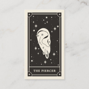 Celestial Boho Tarot piercer business card