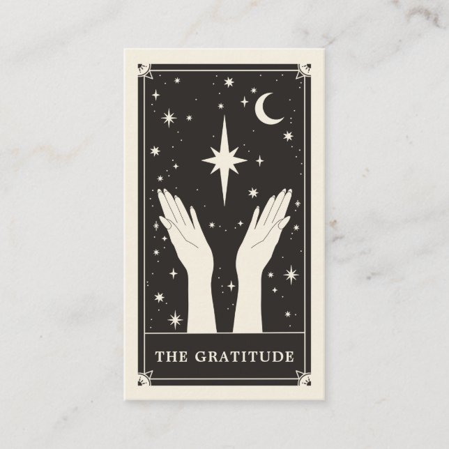 Celestial Boho Tarot Wedding blank Thank you Card (Front)