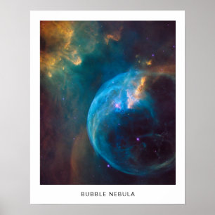 Celestial Bubble Nebula Photo with Name 16X20 Poster