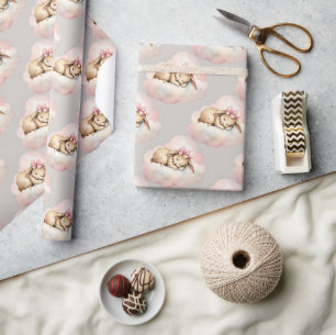 Celestial Bunny Rabbit Birthday Wrapping Paper