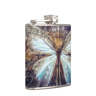 Celestial Butterfly Hip Flask