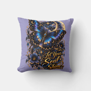 Celestial Butterfly "Let Your Soul Shine" Throw  Cushion