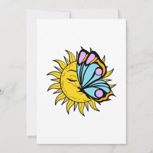 Celestial Butterfly Sun Invitation