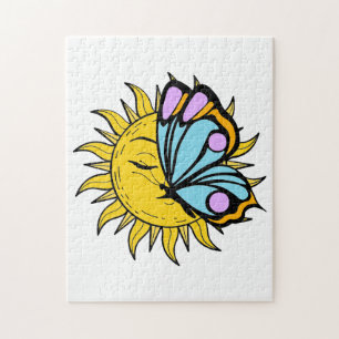 Celestial Butterfly Sun Jigsaw Puzzle
