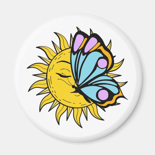 Celestial Butterfly Sun  Magnet (Front)