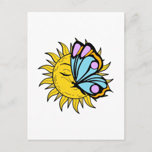 Celestial Butterfly Sun Postcard