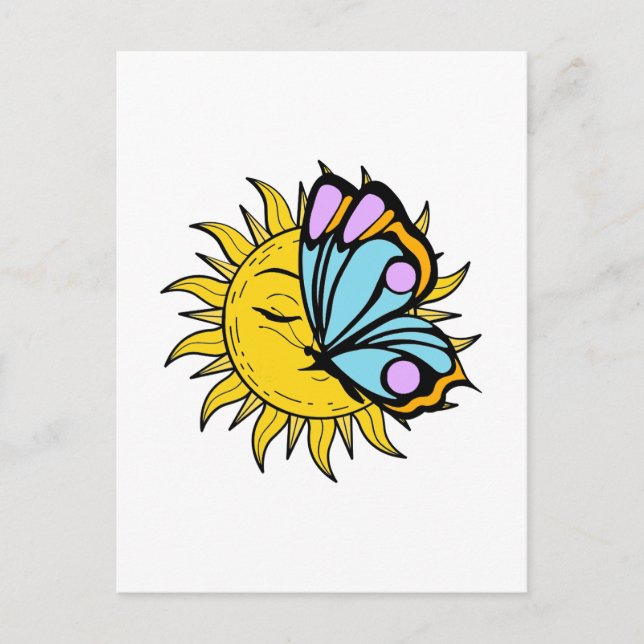 Celestial Butterfly Sun  Postcard (Front)