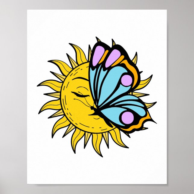 Celestial Butterfly Sun  Poster (Front)