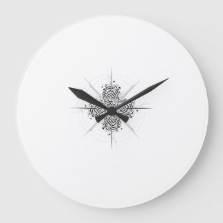 Celestial Calligraphy Mandala - Premium Wall Clock