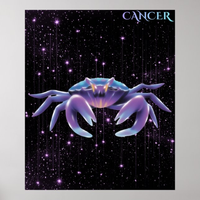 Celestial Cancer – Astrology Art Poster (Front)