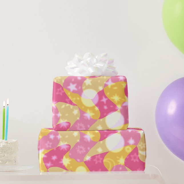 Celestial Candy Swirls  Wrapping Paper (Party Gifts)
