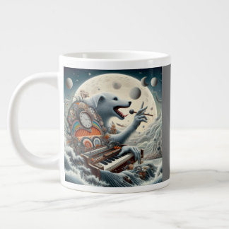 Celestial Canis Pianist Large Coffee Mug