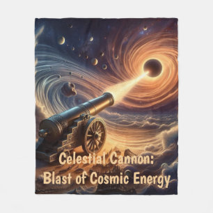 Celestial Cannon: Blast of Cosmic Energy Fleece Blanket