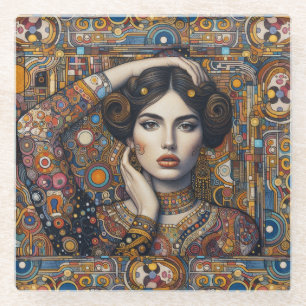"Celestial Caress" Glass Coaster