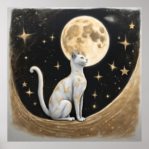 Celestial Cat Gift For Cat Lovers Poster