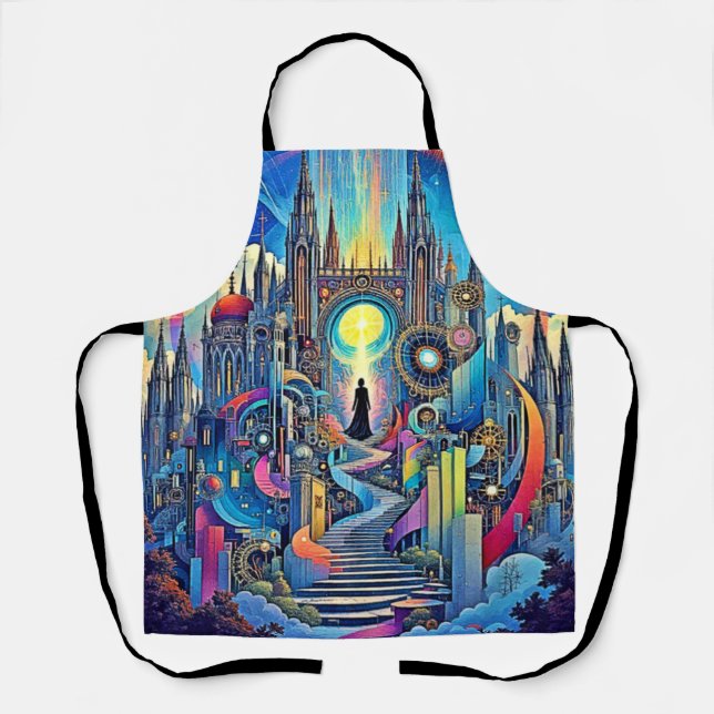Celestial Cathedral Cityscape Apron (Front)