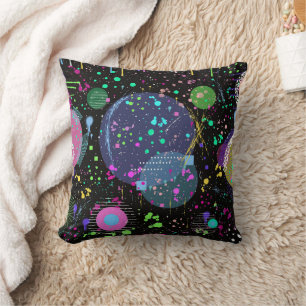 Celestial Celebrations: Maximalist Abstract Art Cushion