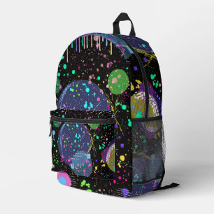 Celestial Celebrations: Maximalist Abstract Art Printed Backpack