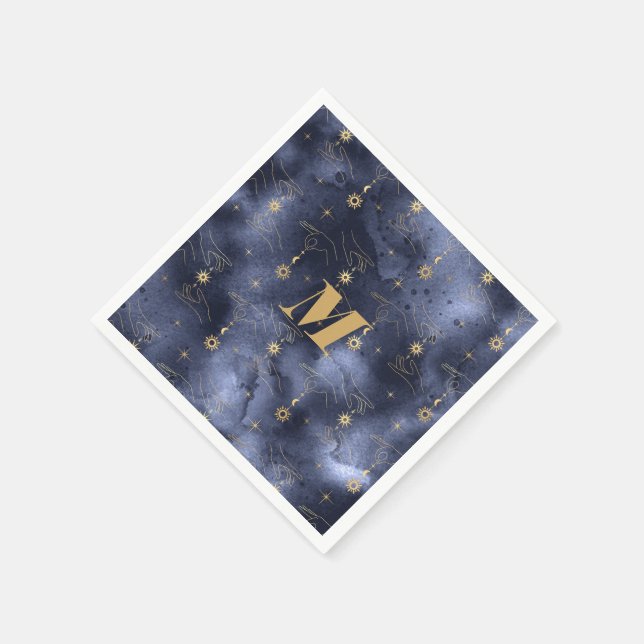 Celestial celebrations Tarot Card Hand Astrologer Napkin (Corner)