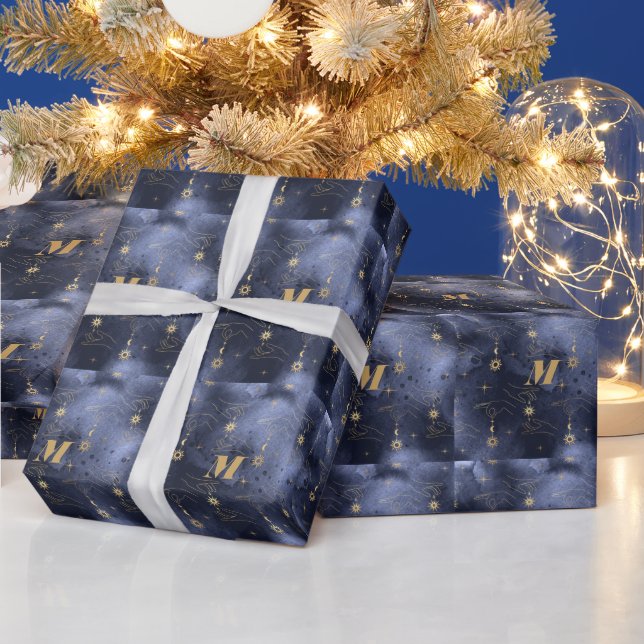 Celestial celebrations Tarot Card Hand Astrologer Wrapping Paper (Holidays)